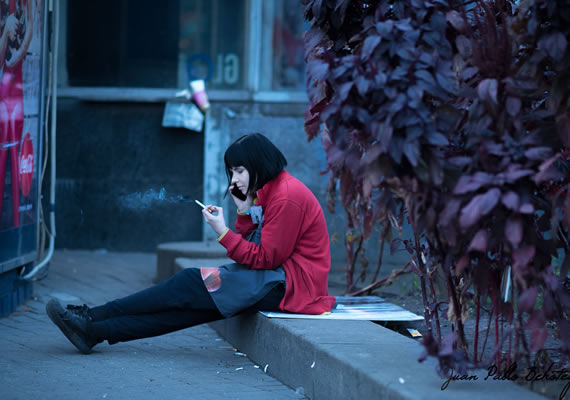 Behoteguy Photo Art  Waitress taking a rest
