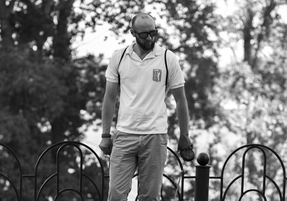 Behoteguy Photo Art  Urban photos in Kiev Ukraine man with little dogs